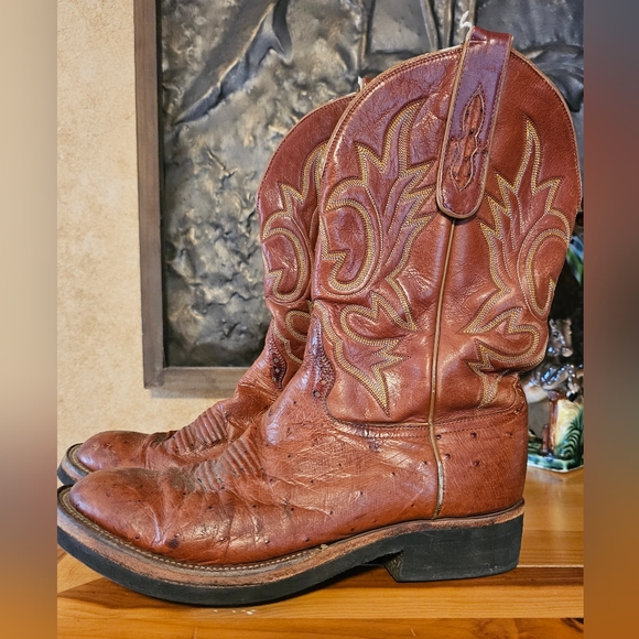 Men's Smooth Ostrich Boots - Picture 1 of 7